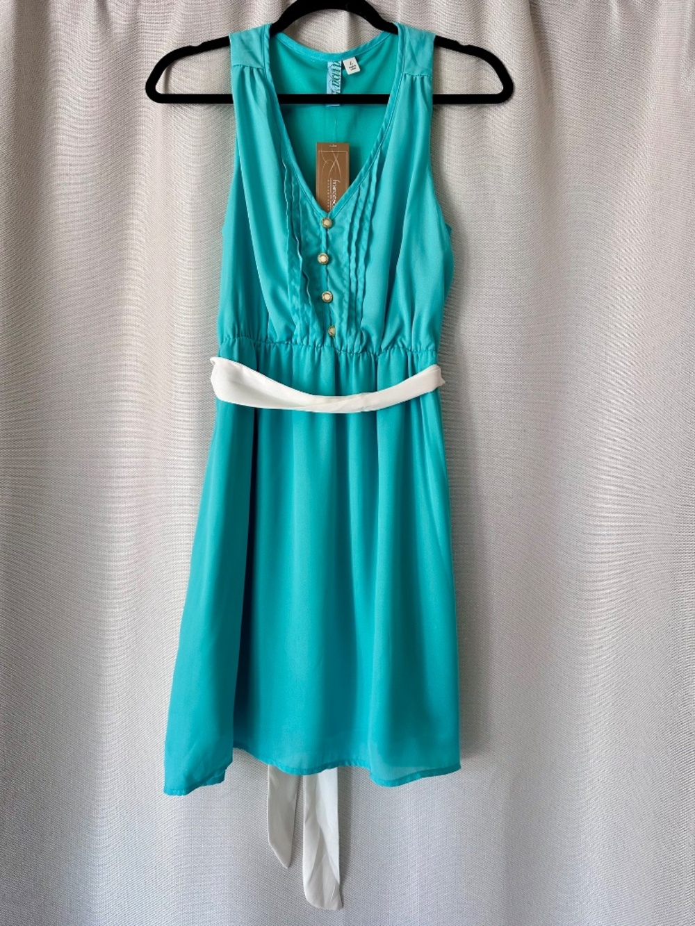 NEW Francesca's Ruffle Button Front Dress - Picture 7 of 7
